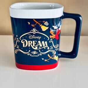 NEW Disney Cruise Line Dream Sorcerer Mickey Mouse Square Coffee Mug DCL